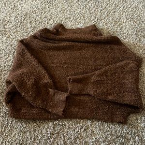 Brown Cropped Turtleneck